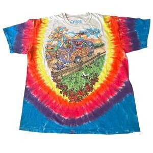 1994 Grateful Dead They Came By Bus T-Shirt Size XL Summer Tour Liquid Blue Y2K